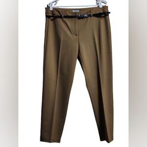 Kenar tailored dress trousers with black belt color kaki